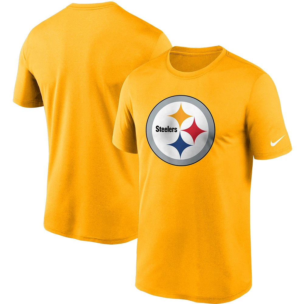 T-shirt Nike doré avec logo des Steelers de Pittsburgh pour homme, Essential Legend Performance