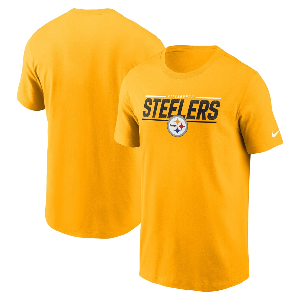 T-shirt musculaire Nike doré Pittsburgh Steelers pour hommes