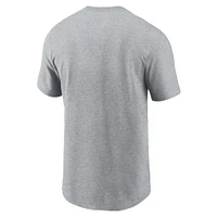 T-shirt essentiel avec logo Pittsburgh Steelers Nike gris pour homme