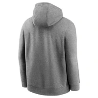 Men's Nike Heathered Gray Pittsburgh Steelers Fan Gear Rewind Club - Pullover Hoodie