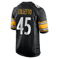 Maillot de match Nike Jack Colletto pour hommes, noir, Pittsburgh Steelers