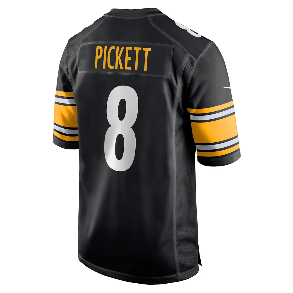 Maillot de match Nike Kenny Pickett pour homme, noir, Pittsburgh Steelers, joueur