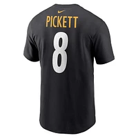 T-shirt avec nom et numéro du joueur Pittsburgh Steelers Nike Kenny Pickett pour homme, noir