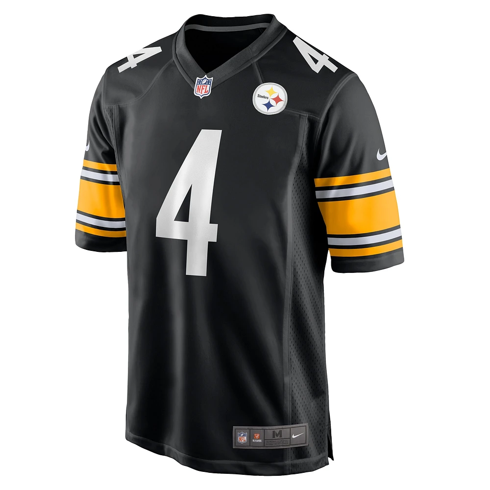 Maillot de match Nike Kyle Allen noir des Pittsburgh Steelers pour homme