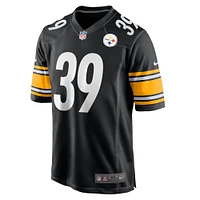 Maillot de match Nike Minkah Fitzpatrick noir pour homme des Steelers Pittsburgh