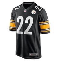 Maillot de jeu Nike Najee Harris pour homme, noir, Pittsburgh Steelers, joueur