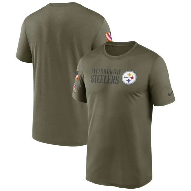 Men's Nike Olive Pittsburgh Steelers 2021 Salute to Service Performance Long Sleeve T-Shirt