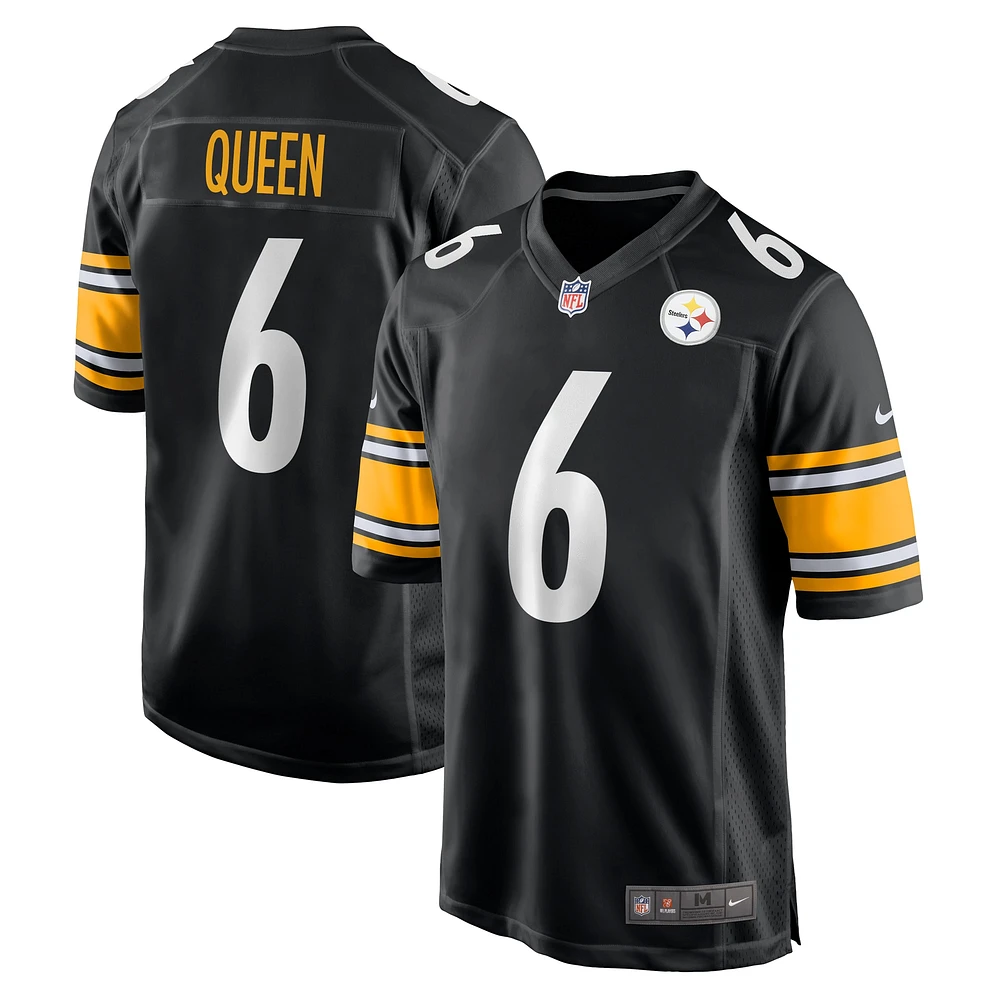 Maillot de match Nike Patrick Queen noir des Pittsburgh Steelers pour homme