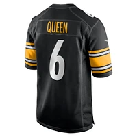 Maillot de match Nike Patrick Queen noir des Pittsburgh Steelers pour homme