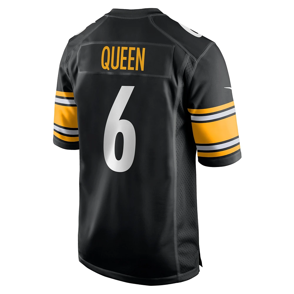 Maillot Nike Patrick Queen pour homme, joueur de match des Pittsburgh Steelers, noir