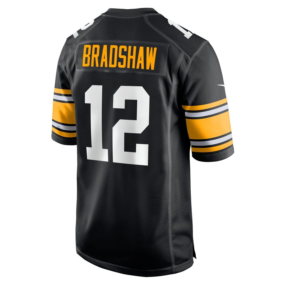 Men's Nike Terry Bradshaw Black Pittsburgh Steelers Retired Player Jersey