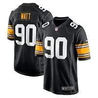 Maillot de match alternatif Nike T.J. Watt noir des Steelers Pittsburgh pour homme