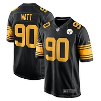 Maillot de match alternatif Nike T.J. Watt noir des Steelers Pittsburgh pour homme