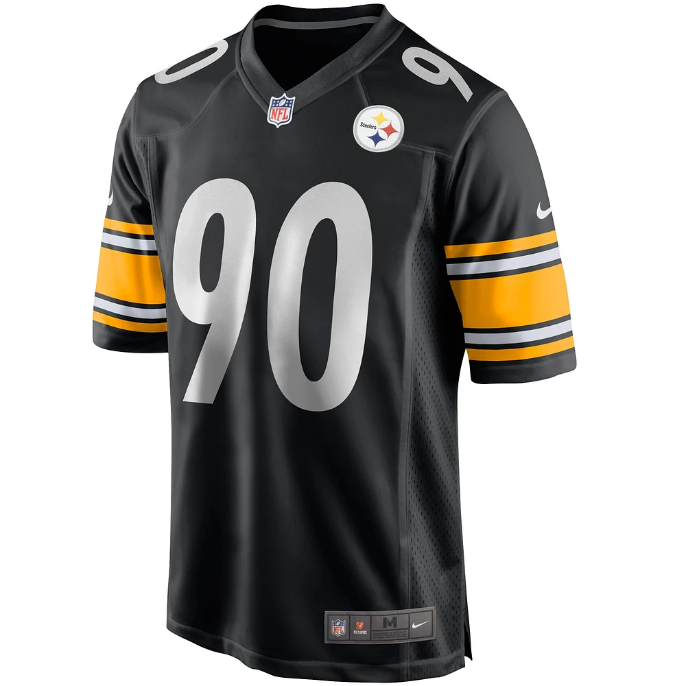 Men's Nike T.J. Watt Black Pittsburgh Steelers Game Jersey