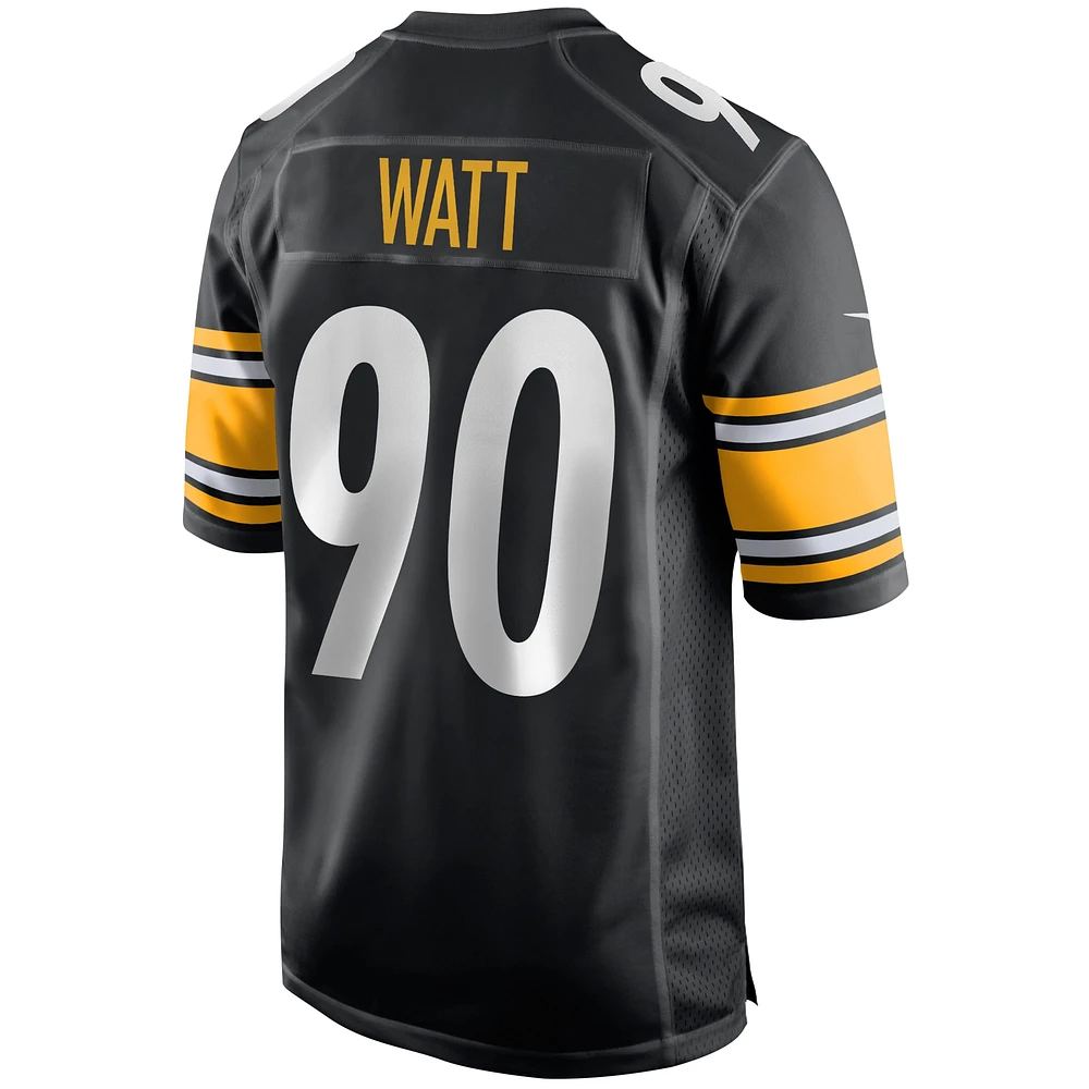 Men's Nike T.J. Watt Black Pittsburgh Steelers Game Jersey