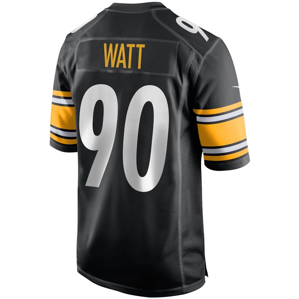 Men's Nike T.J. Watt Black Pittsburgh Steelers Game - Jersey