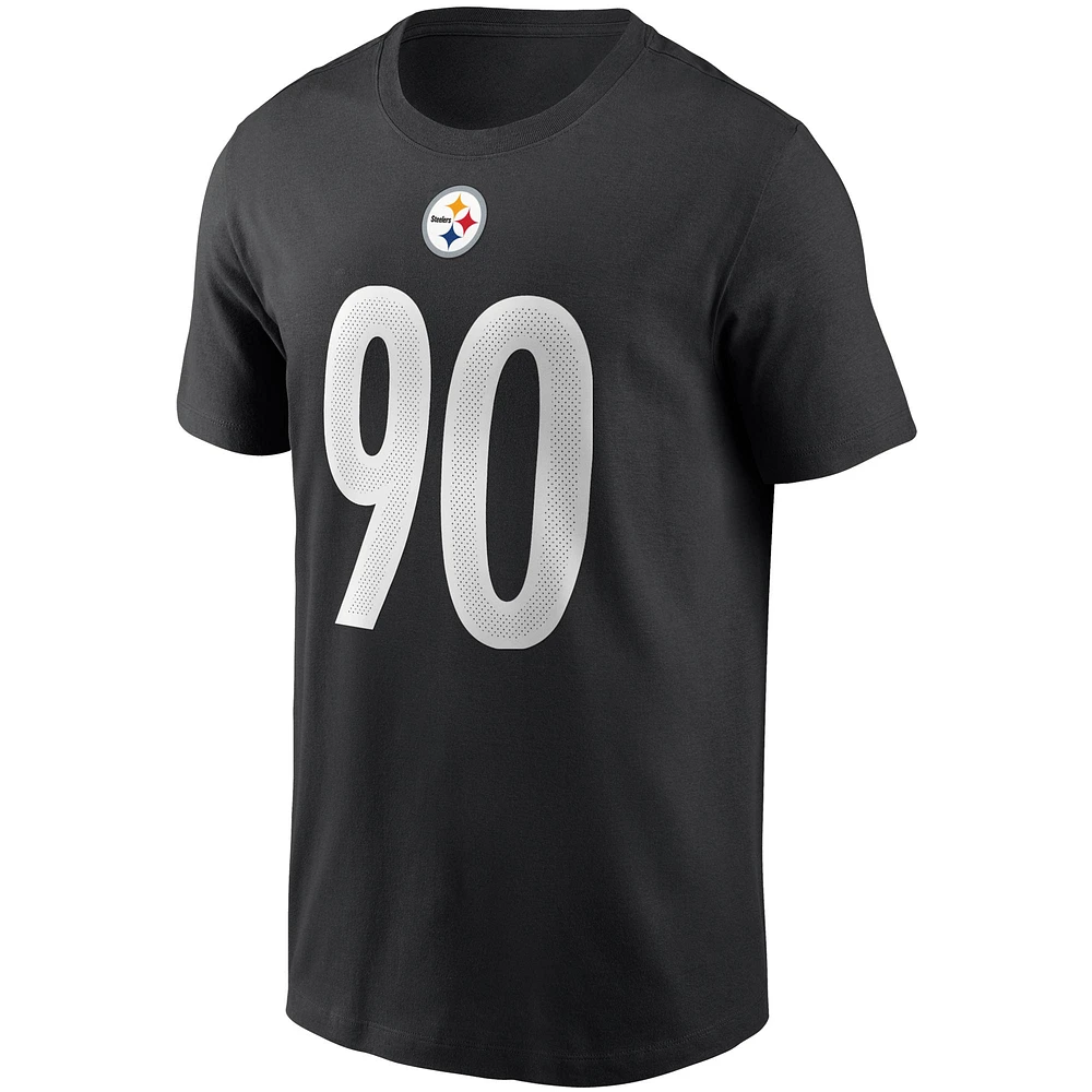 Men's Nike T.J. Watt Black Pittsburgh Steelers Name & Number T-Shirt