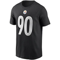 Men's Nike T.J. Watt Black Pittsburgh Steelers Name & Number T-Shirt
