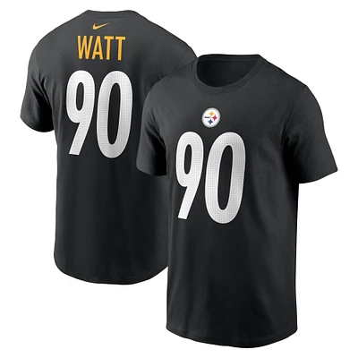 Nike T.J. pour hommes Watt Pittsburgh Steelers Nom et numéro du joueur T-shirt