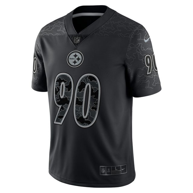 Nike T.J. pour homme Watt Black Pittsburgh Steelers RFLCTV - Maillot limité