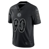 Men's Nike T.J. Watt Black Pittsburgh Steelers RFLCTV - Limited Jersey
