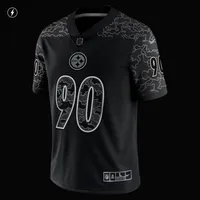 Men's Nike T.J. Watt Black Pittsburgh Steelers RFLCTV - Limited Jersey