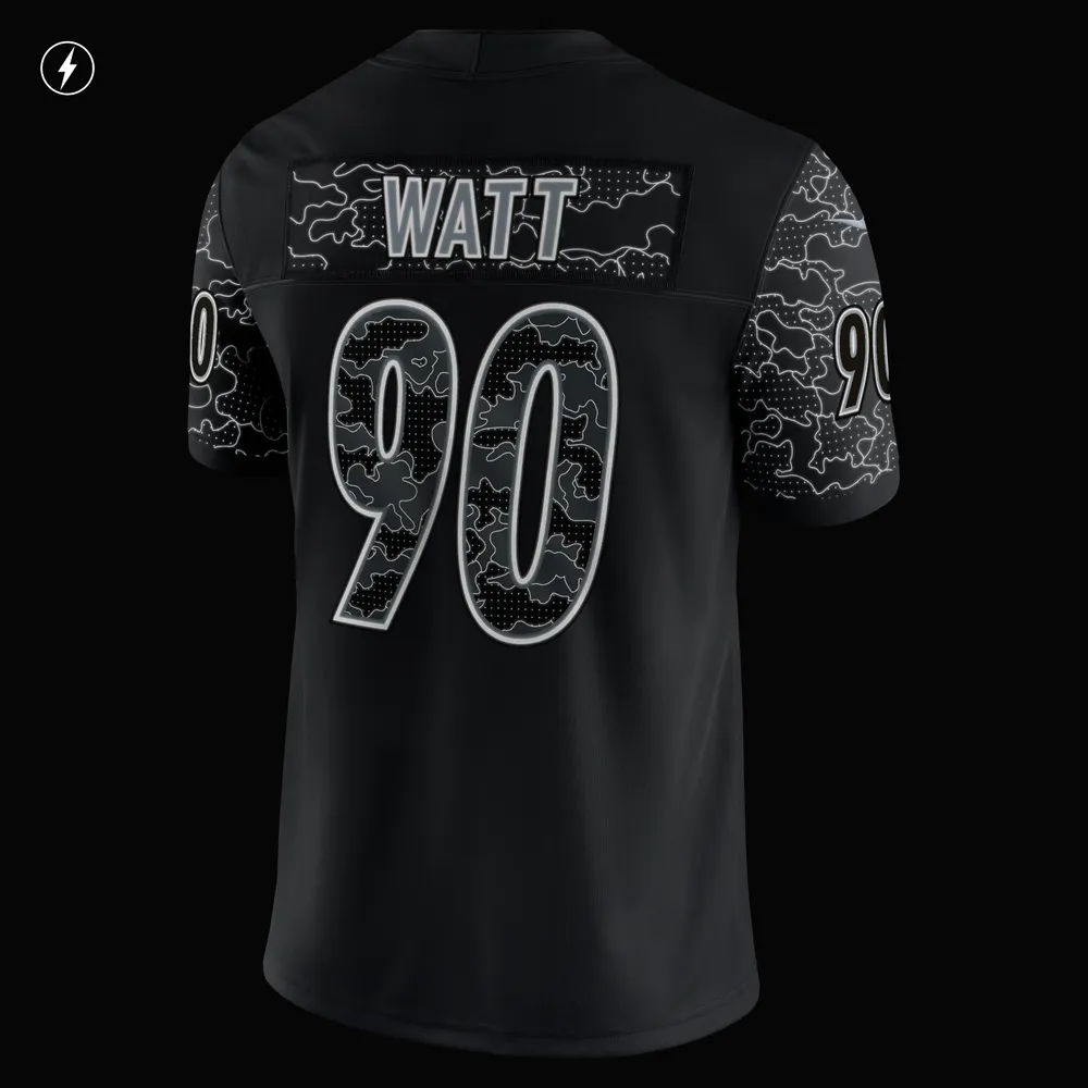 Men's Nike T.J. Watt Black Pittsburgh Steelers RFLCTV - Limited Jersey