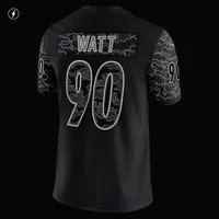 Men's Nike T.J. Watt Black Pittsburgh Steelers RFLCTV - Limited Jersey
