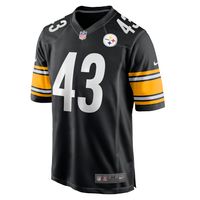 Men's Nike Troy Polamalu Black Pittsburgh Steelers Retired Player Game Jersey