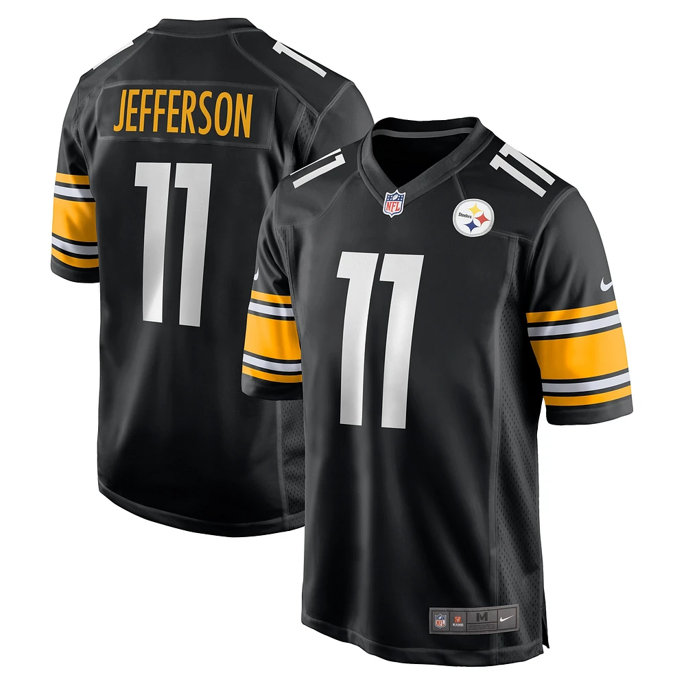 Maillot de match Nike Van Jefferson noir pour homme des Pittsburgh Steelers