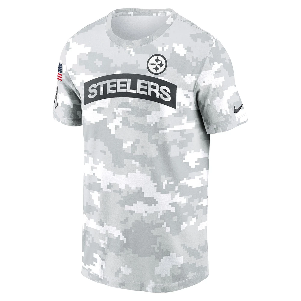 T-shirt Nike Pittsburgh Steelers 2024 Salute To Service Performance pour homme, blanc, grande taille