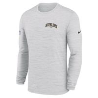 Men's Nike Black Pittsburgh Steelers Sideline Performance Long Sleeve T- Shirt