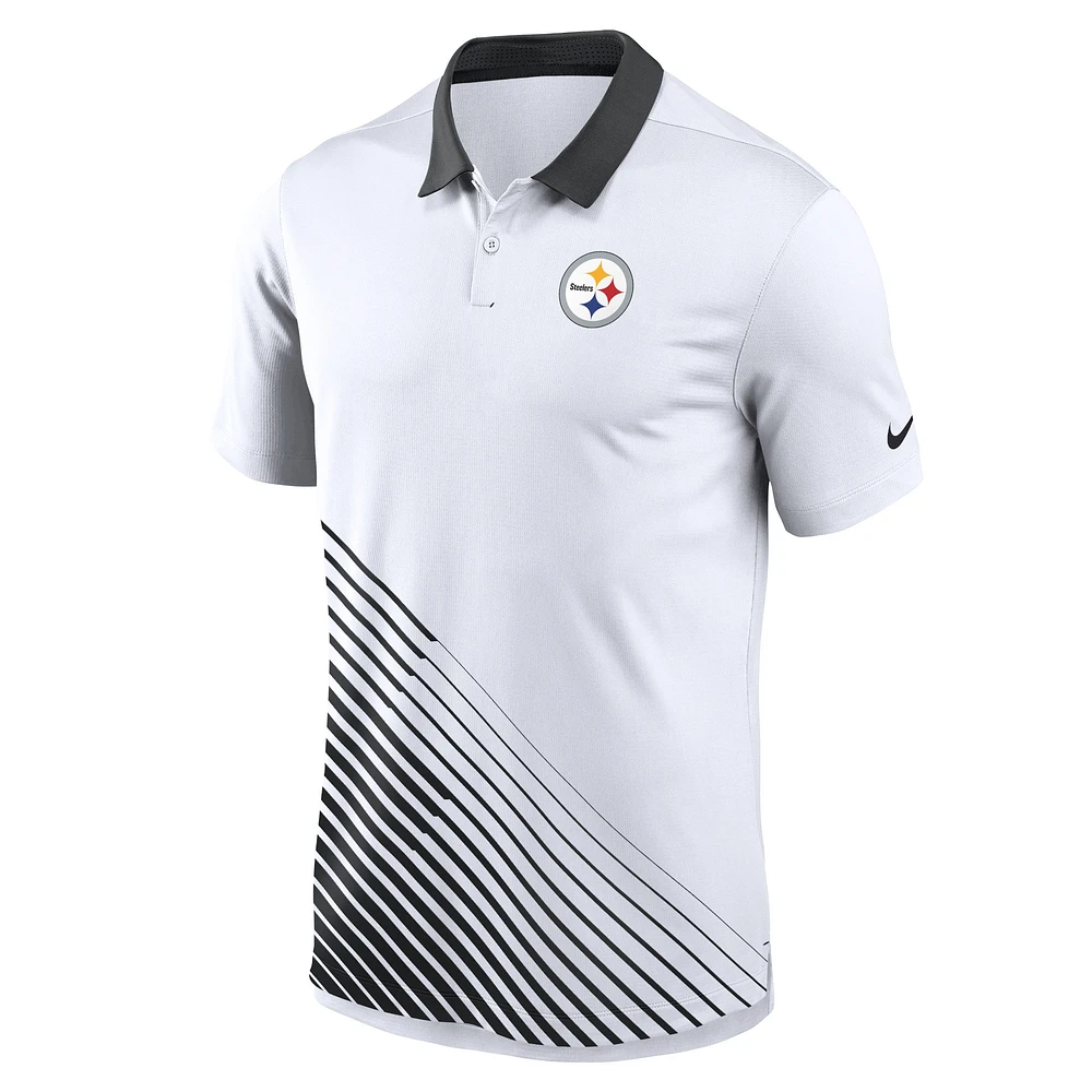 Polo Nike blanc Pittsburgh Steelers Vapor Performance pour homme