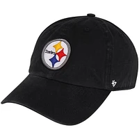 Casquette ajustable pour homme Pittsburgh Steelers '47 Brand Black Cleanup