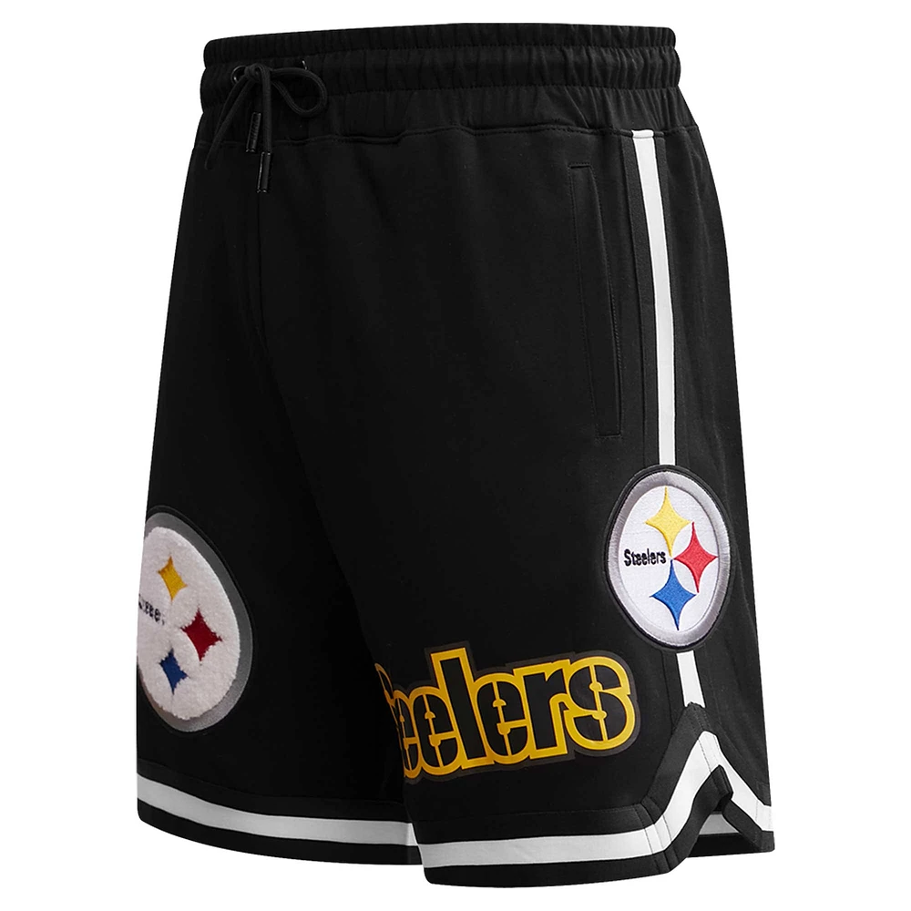 Men's Pro Standard Black Pittsburgh Steelers Classic Chenille Shorts