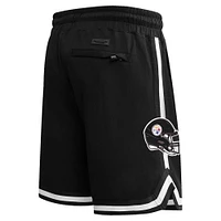 Men's Pro Standard Black Pittsburgh Steelers Classic Chenille Shorts