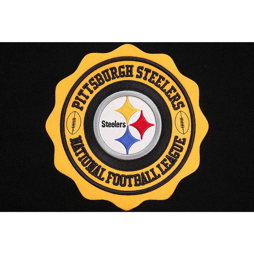 Men's Pro Standard Black Pittsburgh Steelers Crest Emblem Pullover Sweatshirt