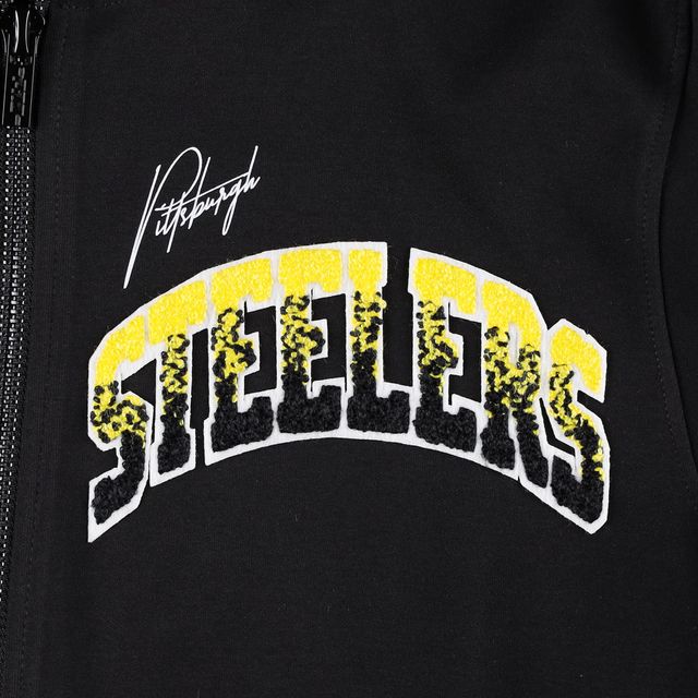 Sweat à capuche entièrement zippé Pro Standard pour hommes, Pittsburgh Steelers Hometown, noir