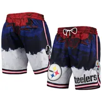 Pro Standard Men's White, Black Pittsburgh Steelers Mesh Shorts In