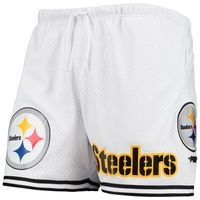 Men's Pro Standard White/Black Pittsburgh Steelers Mesh Shorts