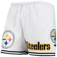 Men's Pro Standard White/Black Pittsburgh Steelers Mesh Shorts