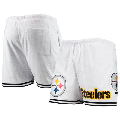 Men's Pro Standard White/Black Pittsburgh Steelers Mesh Shorts