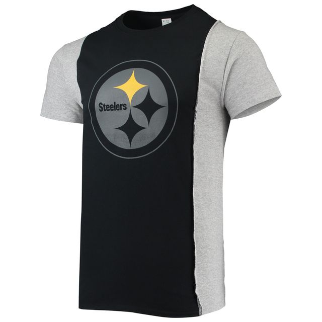 T-shirt noir fendu durable des Steelers de Pittsburgh pour hommes Refried Vêtements