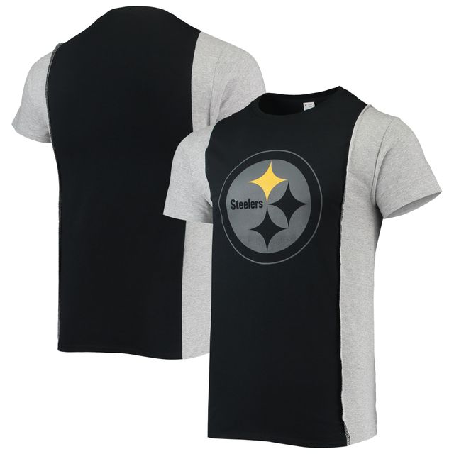 T-shirt noir fendu durable des Steelers de Pittsburgh pour hommes Refried Vêtements