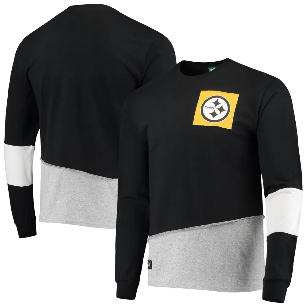 Men's Refried Apparel Gray/Black Jacksonville Jaguars Sustainable Upcycled  Angle Long Sleeve T-Shirt