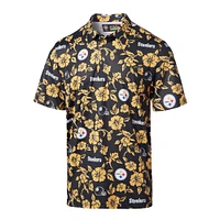 Men's Reyn Spooner Black Pittsburgh Steelers Pua Performance Polo