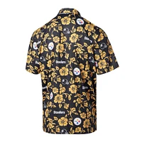 Men's Reyn Spooner Black Pittsburgh Steelers Pua Performance Polo