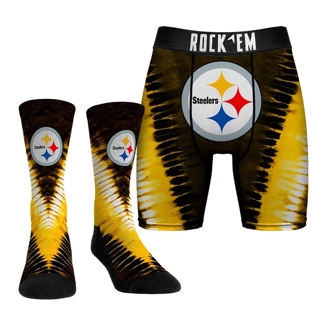 Buffalo Bills Rock Em Socks V Tie-Dye Underwear and Crew Socks Combo Pack