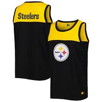 Débardeur Starter noir/doré Pittsburgh Steelers Logo Touchdown pour homme