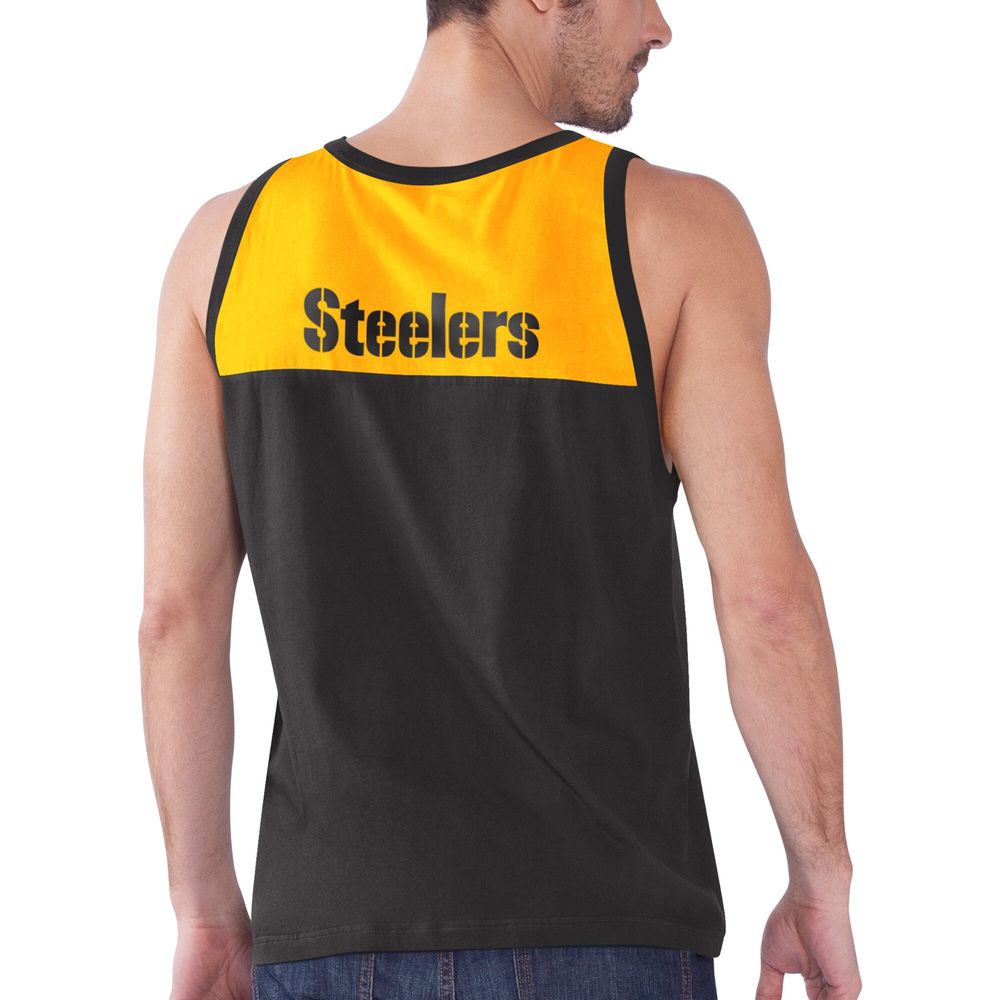 Men's Starter Black/Gold Pittsburgh Steelers Touchdown Fashion - Tank Top